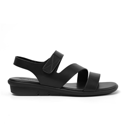 Sandal 3 Phân Quai Chữ Z Đen