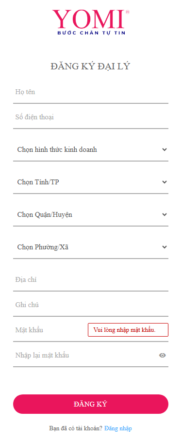 Đăng ký đại lý YOMI